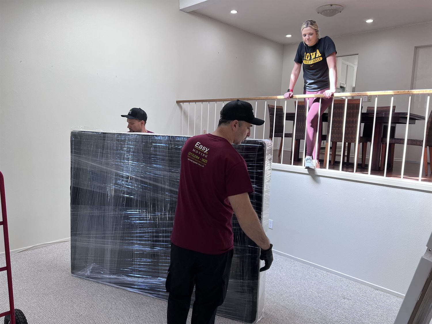 Wrapped furniture prepared by Easy Moving LA